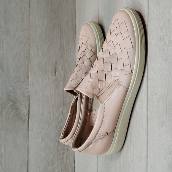 Ecco Womens Comfort Leather Loafer slide slip on shoes sz 42/11 Extra Wide - Picture 1 of 15